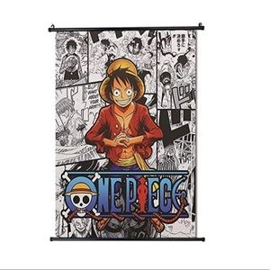 One Piece Monkey D. Luffy Anime Fabric Art Cloth Tapestry Wall Decor